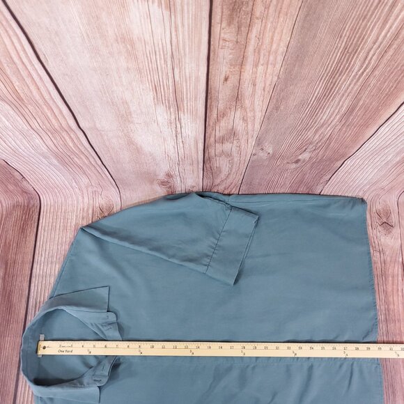 *READ* COS Womens Large Draped Wide Fit Shirt 3/4 Sleeves Button Up Boxy Top - Picture 14 of 14